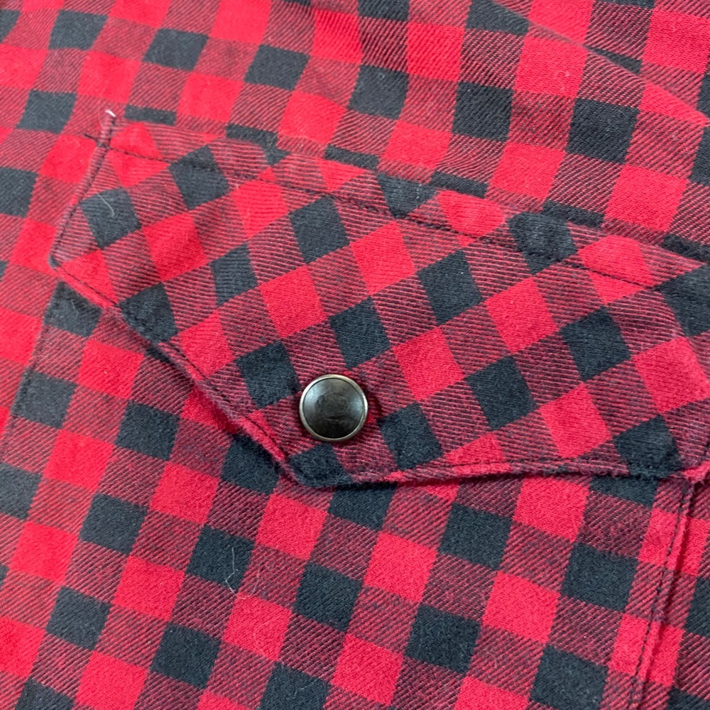 Ralph Lauren Sport Womens Red‎ Black Buffalo Plaid Western Snap Button Shirt 8 - Picture 8 of 9